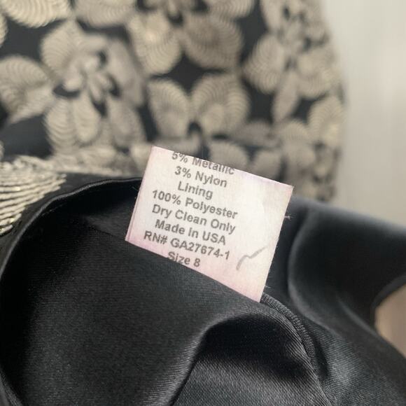 Eva Franco Kora Dress Gold Crush Black Sleeveless 8 NWT - Picture 7 of 7